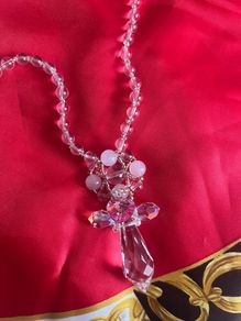 White & Rose Quartz necklace