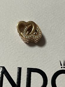Pandora Rose Gold Plated Entwined Hearts Charm