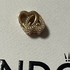 Pandora Rose Gold Plated Entwined Hearts Charm
