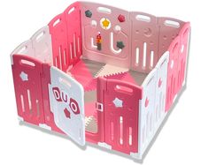 The Venture All Stars Baby Playpen in pink.