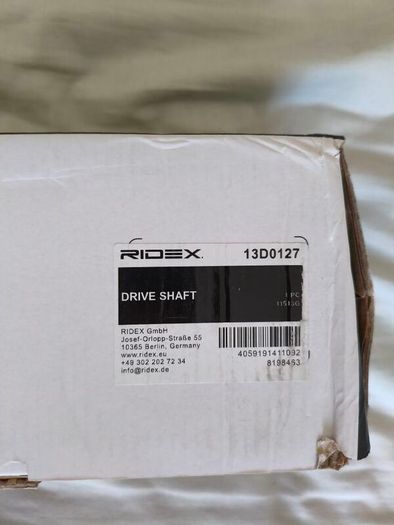 Ridex 13D0127 Drive Shaft CV Axle VW Audi Seat Skoda