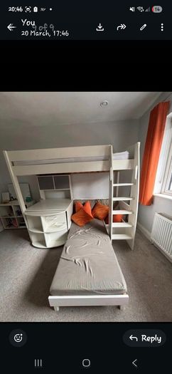 mid sleeper with additional sofa bed as shown in pics