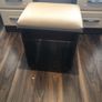Cream and walnut vanity dresser with mirror Image 3