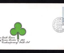 1977 Ireland Contemporary Irish Art: "Head" by Louis le Broquy Commemorative Stamps Illustrated Addressed The Irish Times First Day Cover (FDC)