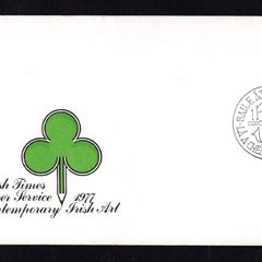 1977 Ireland Contemporary Irish Art: "Head" by Louis le Broquy Commemorative Stamps Illustrated Addressed The Irish Times First Day Cover (FDC)