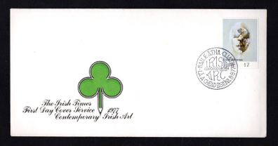 1977 Ireland Contemporary Irish Art: "Head" by Louis le Broquy Commemorative Stamps Illustrated Addressed The Irish Times First Day Cover (FDC)