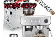 NEW SALE | Barista Max Espresso Machine | Latte &amp; Cappuccino Coffee Maker with Integrated Bean Grinder &amp; Steam Wand | 2.8 L Water Tank | 15 Bar Italian Pump