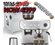 NEW SALE | Barista Max Espresso Machine | Latte & Cappuccino Coffee Maker with Integrated Bean Grinder & Steam Wand | 2.8 L Water Tank | 15 Bar Italian Pump