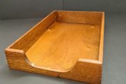 Vintage wooden tidy/ display/ paper/ letter tray