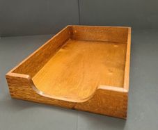Vintage wooden tidy/ display/ paper/ letter tray