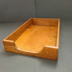 Vintage wooden tidy/ display/ paper/ letter tray