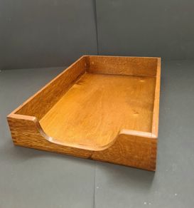 Vintage wooden tidy/ display/ paper/ letter tray
