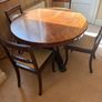 Antique dining table and 6 chairs. Image 6