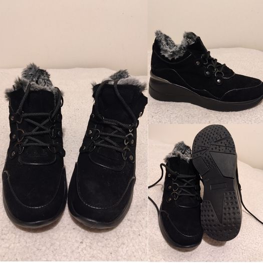 black suede boots, new