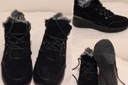 black suede boots, new