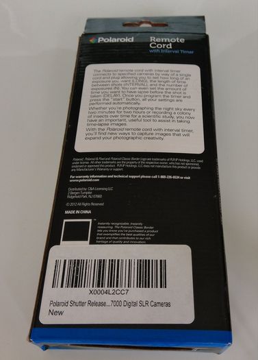 Polaroid Shutter Release Timer Remote Control For Nikon