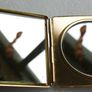 Vintage Art Deco 1930s, hand-painted, enameled compact mirror Image 5