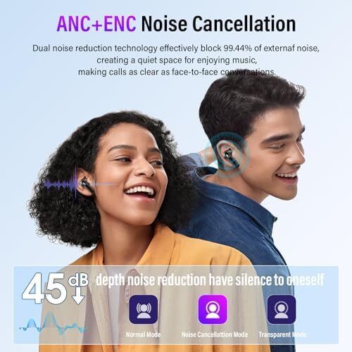 Active Noise Cancelling Wireless Earbuds 48H - Premium Sound - Brand New