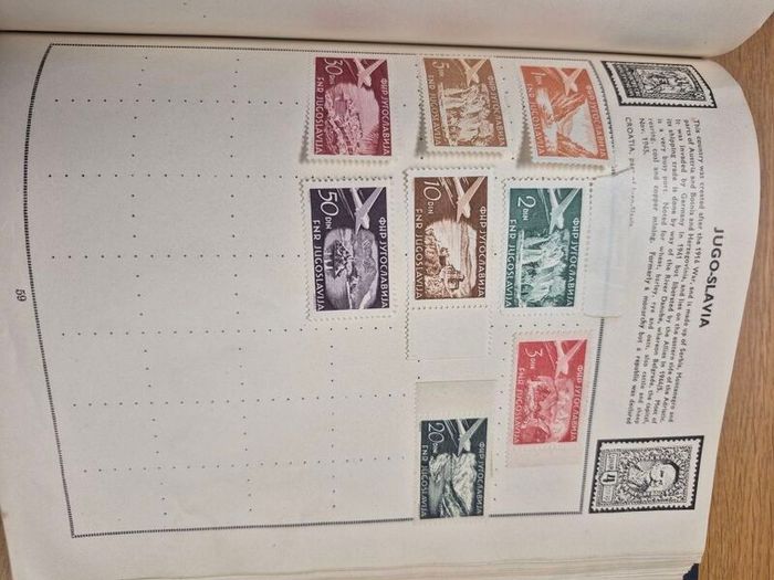 stamp album with stamps of the world