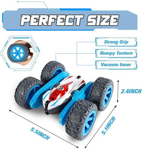Remote Control Car Toy for Kids, 4WD RC Stunt Car toy, 2.4Ghz Rotating Double Sided Flips 360 Degree RC Car Crawler Truck Vehicle Kids Toy for Boys (MULTIPLE COLOURS AVAILABLE (FREE POSTAGE)