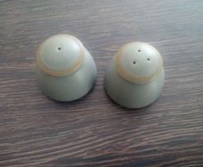 Pottery Condiment Set.