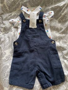 Baby shorts dungarees plus t shirt