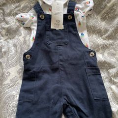 Baby shorts dungarees plus t shirt
