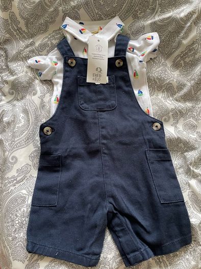 Baby shorts dungarees plus t shirt