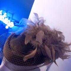 Olive Green Vintage 1980s Pillbox Hat
