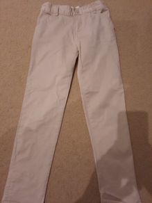 cream pants, size 7-8y