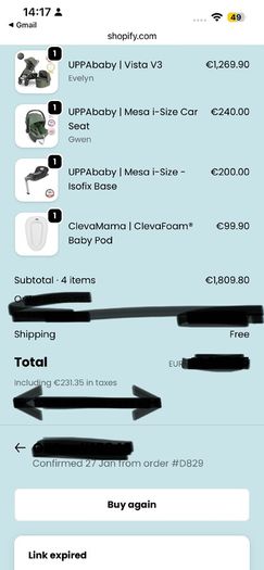 Uppababy Car seat and base