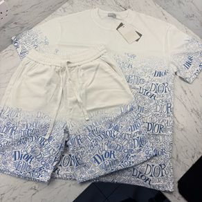 dior shorts and tshirt set