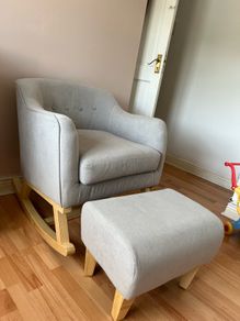 Nursing Rocking Chair and Stool