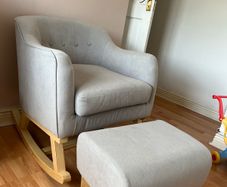 Nursing Rocking Chair and Stool