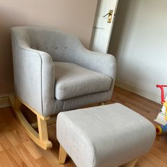Nursing Rocking Chair and Stool