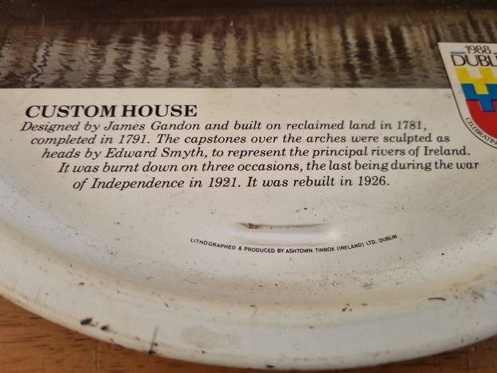 Customs House Millennium Tray Dublin