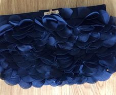 Ladies Chiffon & Satin Ruffle Ladies Clutch Bag