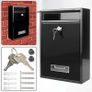 Post Boxes Wall Mounted Waterproof, Lockable Letter Lostal Boxes Steel Mail Box with 2 Keys, 32 x 21.5 x 8.5 cm Lockable Letter Boxes Image 5