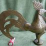 Vintage Heavy Brass Rooster 10" x 9" Image 7