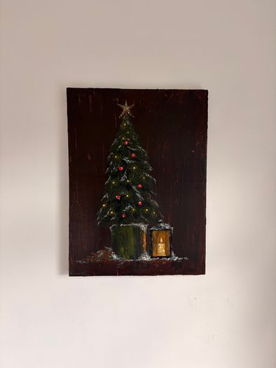 Christmas theme 2026 acrylic canvas painting