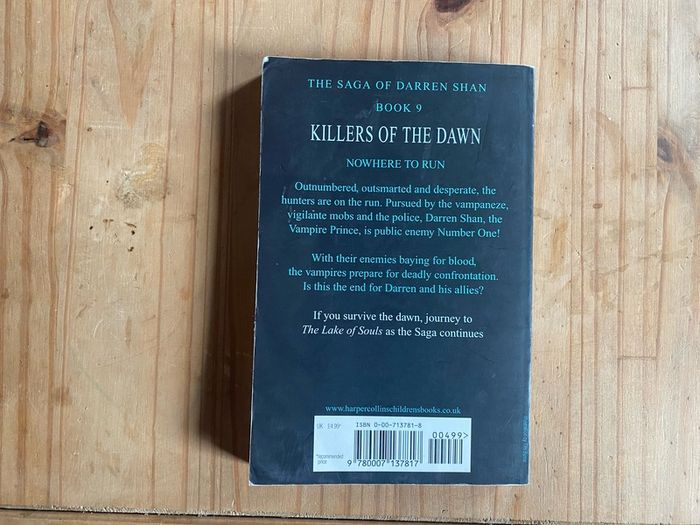 Darren Shan SIGNED Killers of The Dawn
