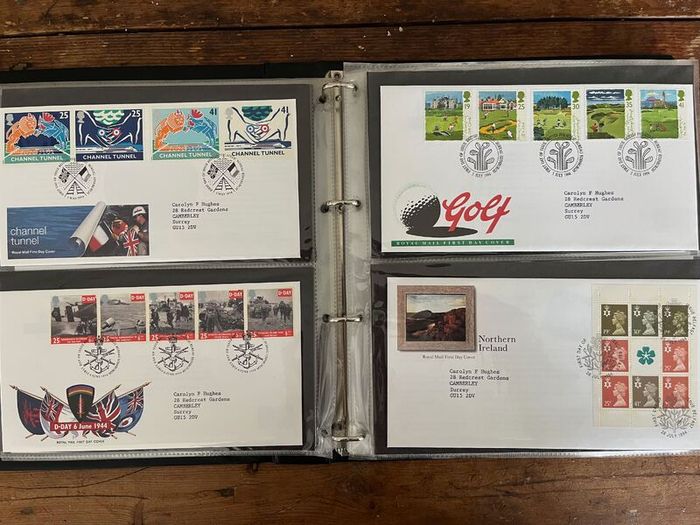 Collection of  78 UK First Day Cover stamps 1993 to 1998 in album