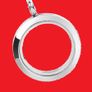 Silver tone floating locket pendant Image 3