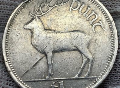 Ireland 1990 1 Pound Coin Mint Error Double Struck See Pictures