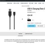 Garmin USB-A Charging/Data Cable, 0.5m (original) Image 3