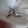 beautiful blue and clear stone earrings Image 2