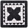 Mosaic Side Table Black and White Ceramic Image 5