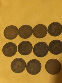 George V Half Penny 1915-1922 x11 Pictures
