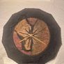 Large Heartworks Irish Handmade Slate & Copper Sunburst Wall Clock 12" Image 2