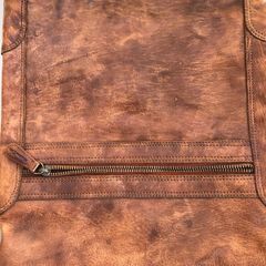 Mens bag Massimo Dutti Tan leather satchel